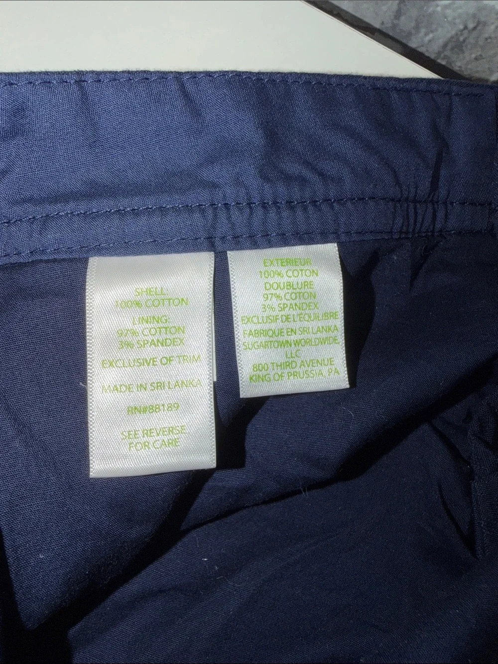 Lilly Pulitzer Navy Scalloped Hem Skort